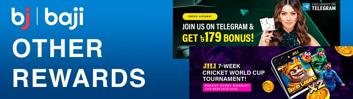 Other and Temporary Rewards and Bonuses at Baji Casino and Betting