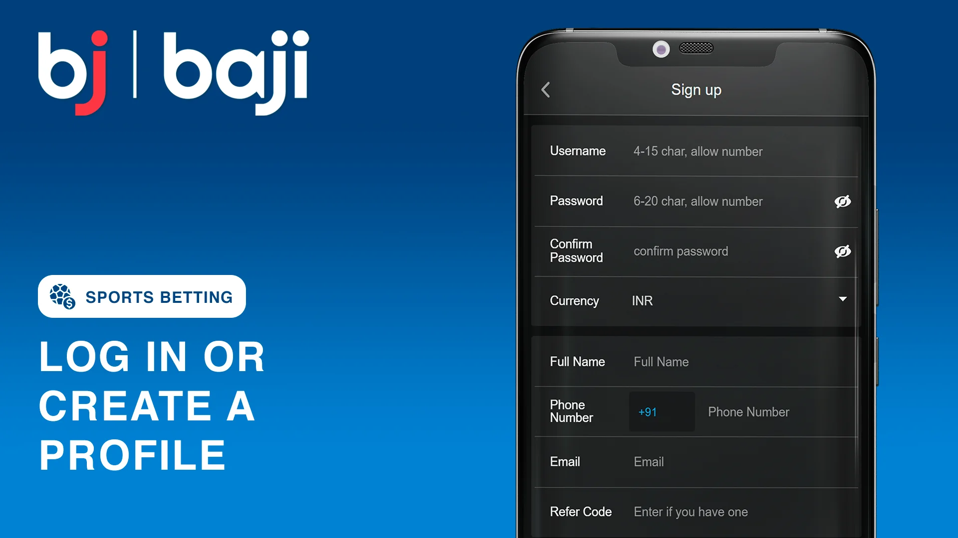Log in or Create a profile to start betting at Baji Bangladesh