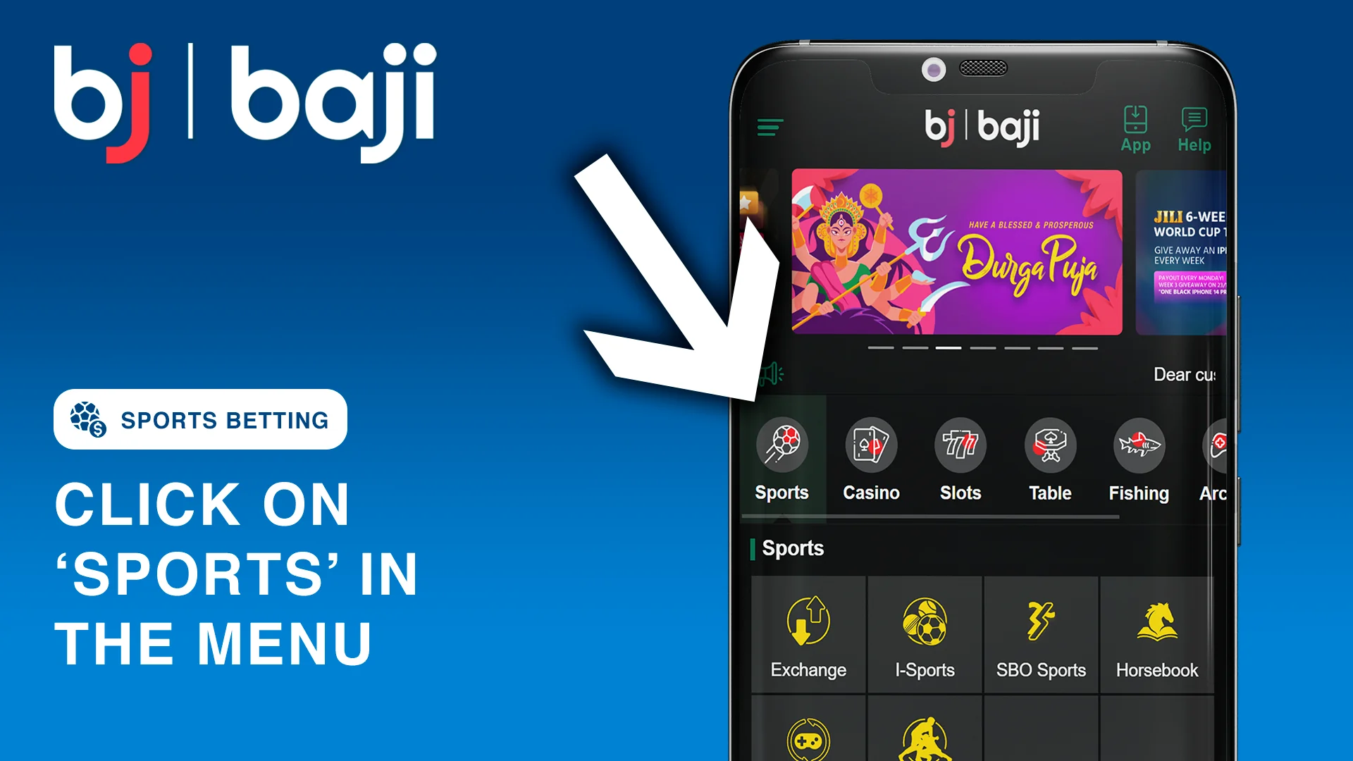 Choose the sports section - Baji