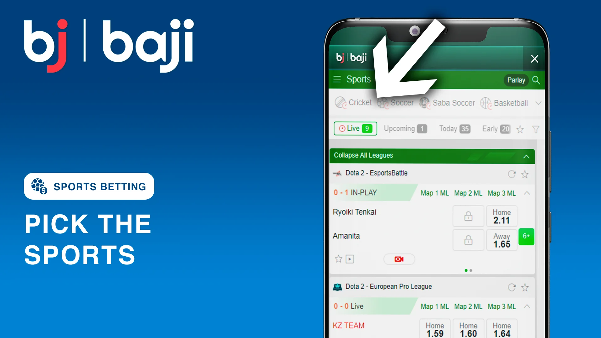 Pick the Sports at Baji Betting Bangladesh