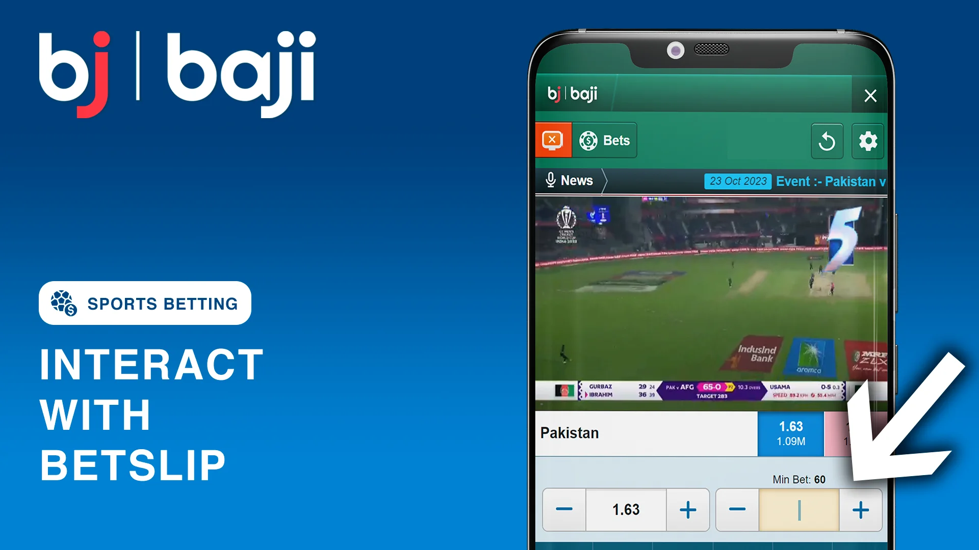 Interact with Baji Betslip