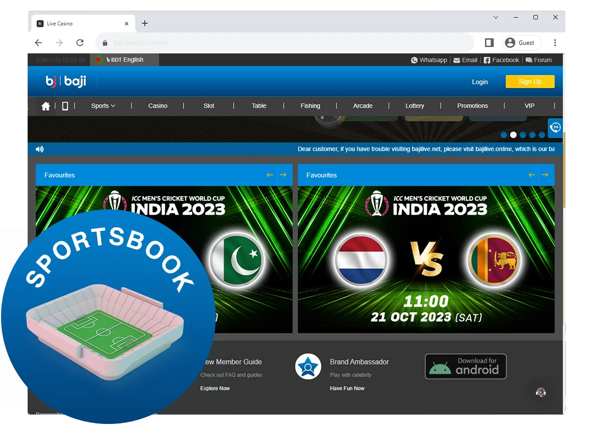 Bangladesh Players can Bet on more than 35+ sports disciplines at Baji