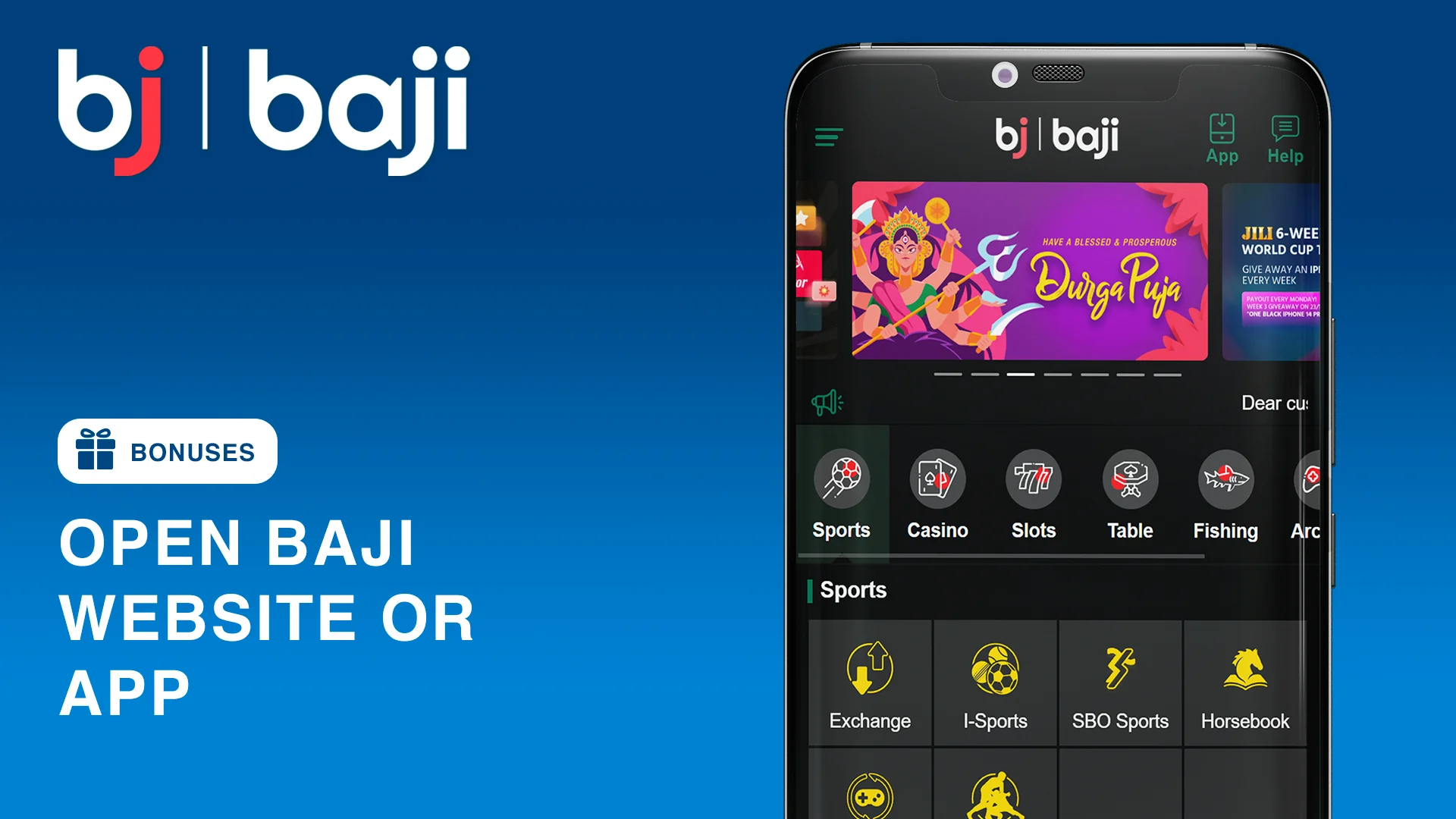 Open Baji to start gaining Bonuses