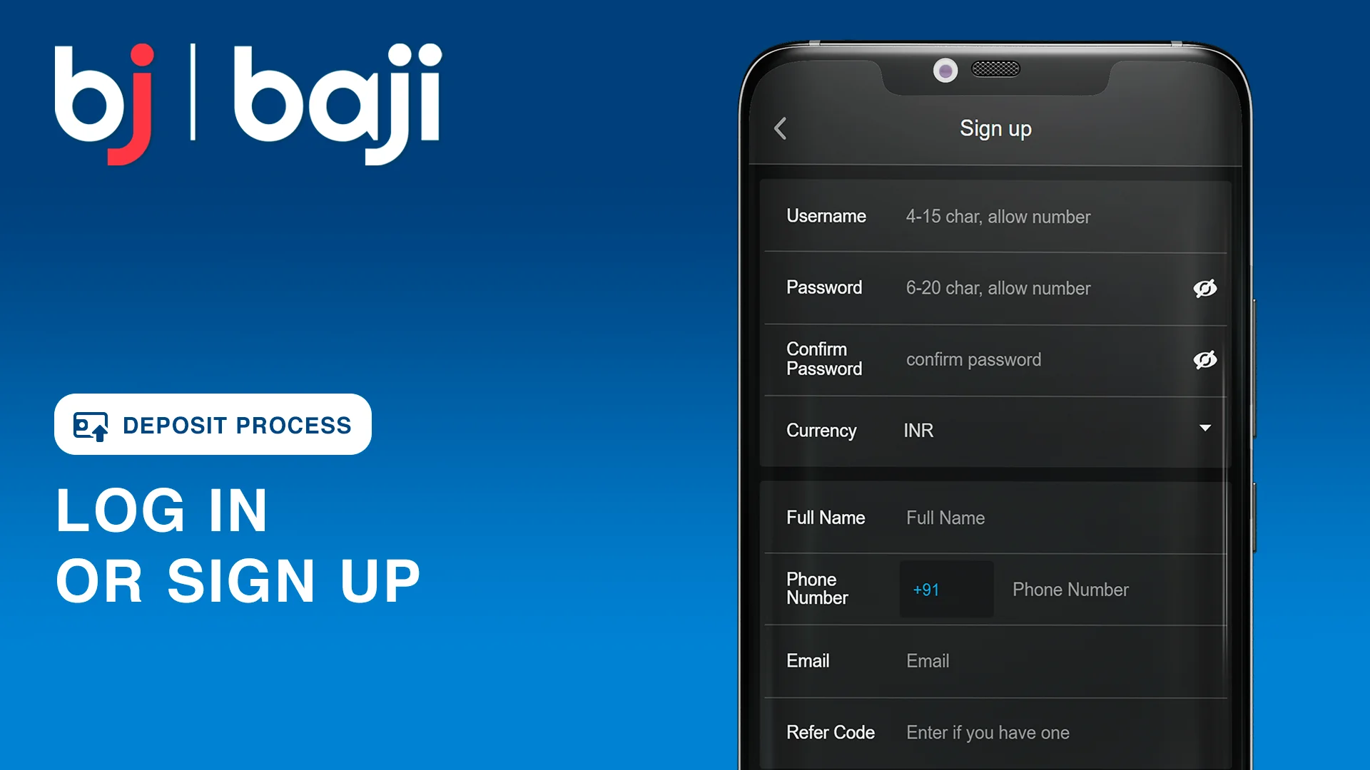 Log in or Sign Up to Baji