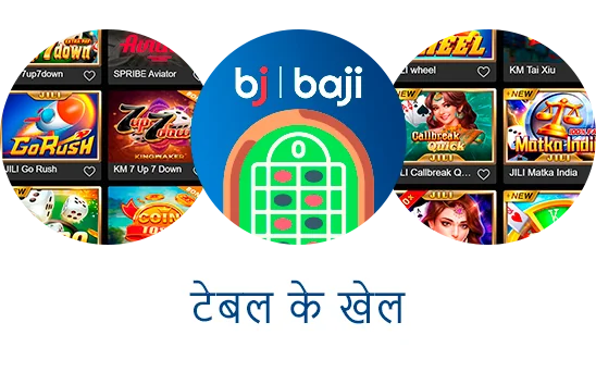 Baji टेबल गेमर्स श्रेणी में कैसीनो की आवश्यक चीज़ें शामिल हैं: रूलेट, ब्लैकजैक, पोकर और अन्य लोकप्रिय गेम